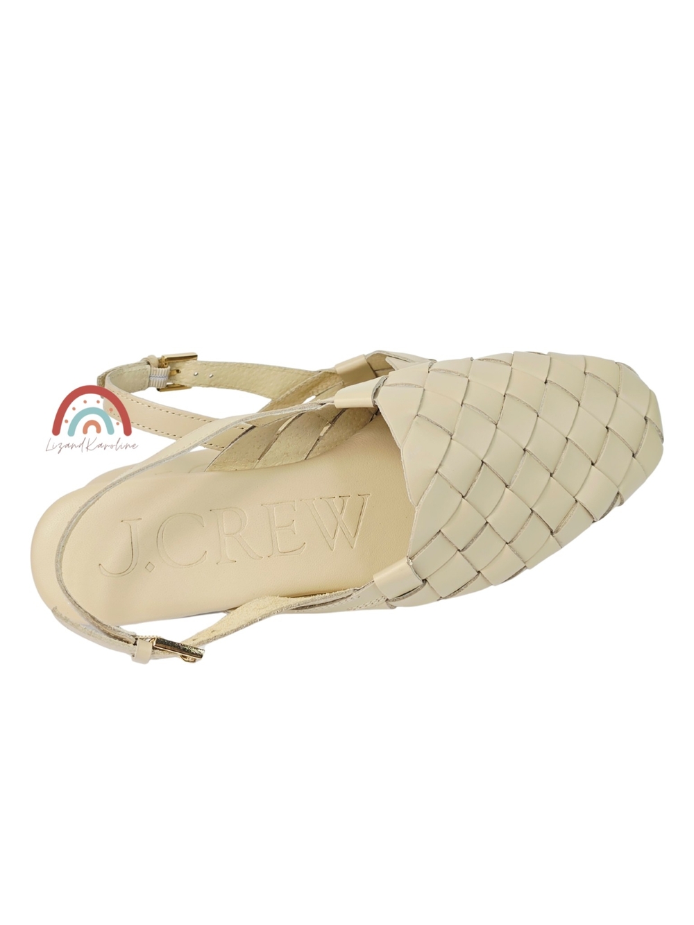 New! J. Crew Woven Leather Slingback Mule Flats - Picture 8 of 14